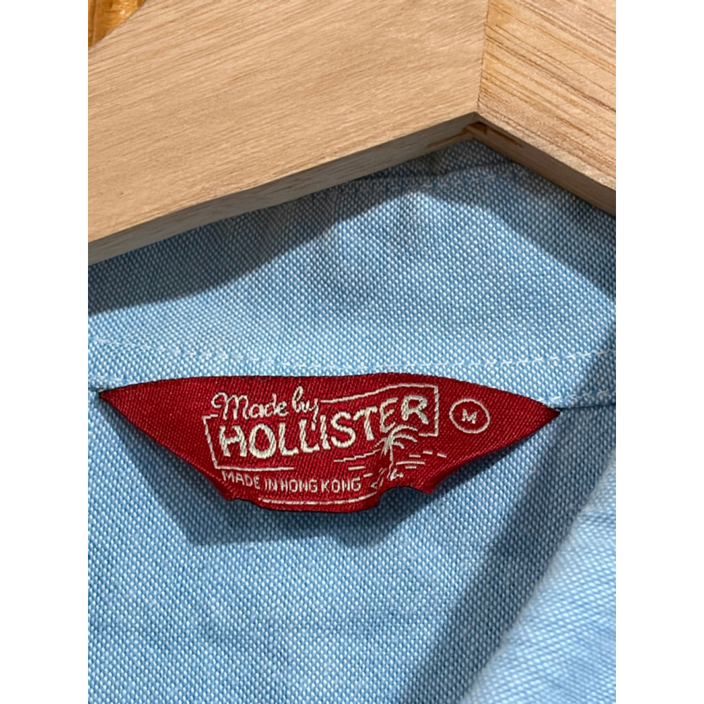 Hollister Laguna Beach Mens Button Down Shirt Blue Oxford Cotton Long Sleeve M V - Picture 2 of 8
